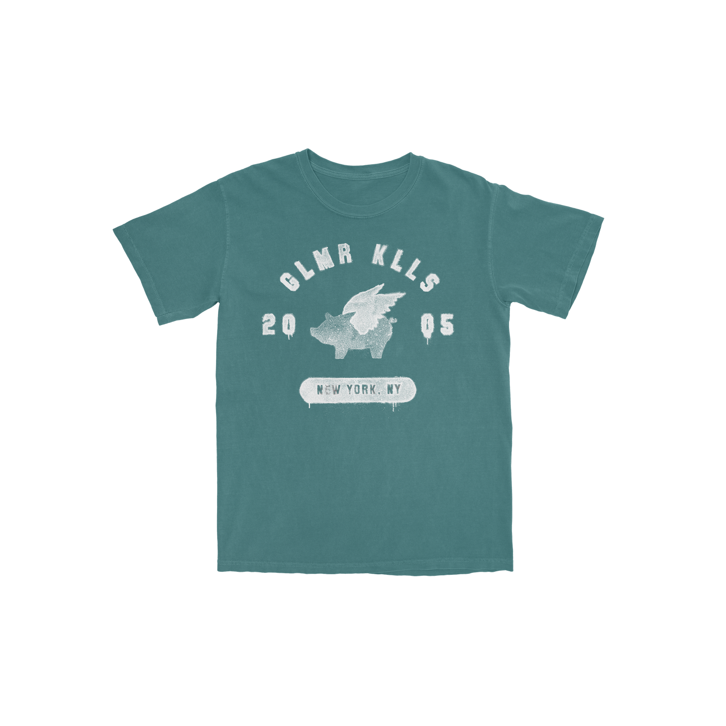 College Spray Paint Tee (Emerald)
