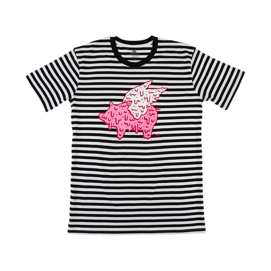 Drippy Pig Striped Tee