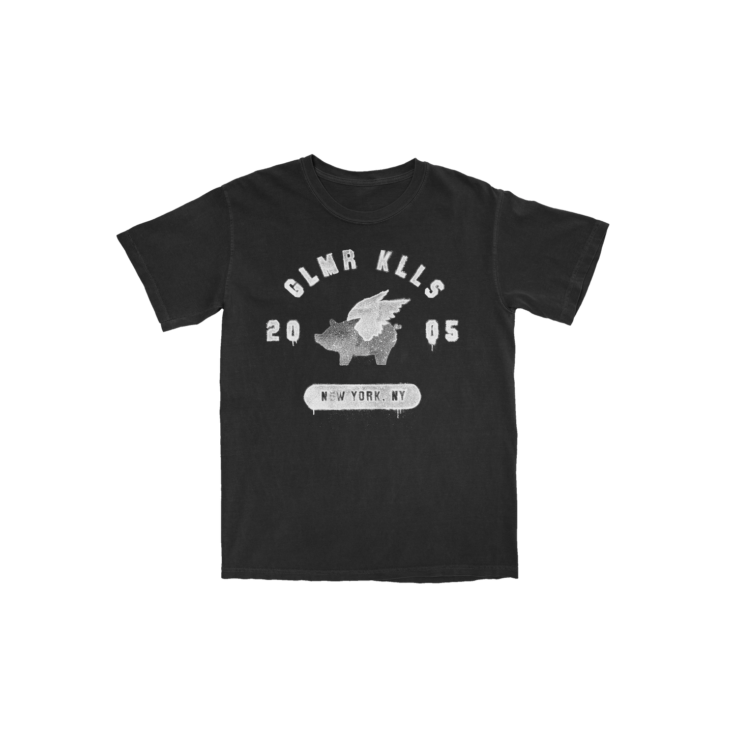 College Spray Paint Tee (Black)